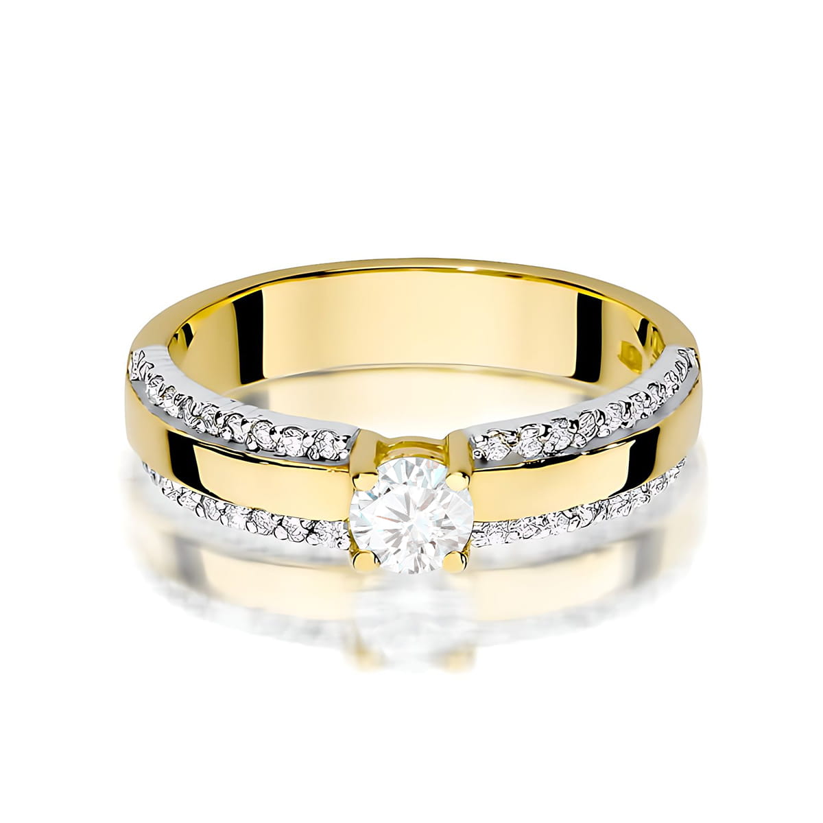Inel Aur 14K W0356 Diamant Cultivat 0.25ct