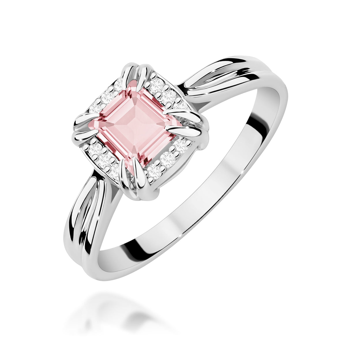 Inel Aur 14K cu Diamante Roz de Laborator 0.56 ct