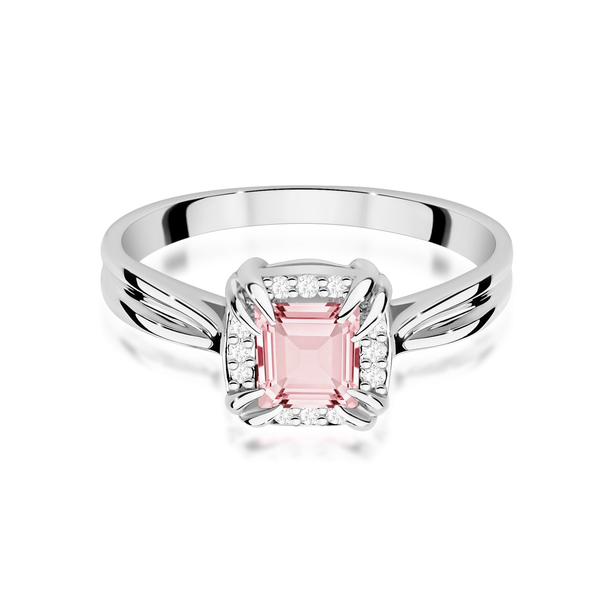 Inel Aur 14K cu Diamante Roz de Laborator 0.56 ct