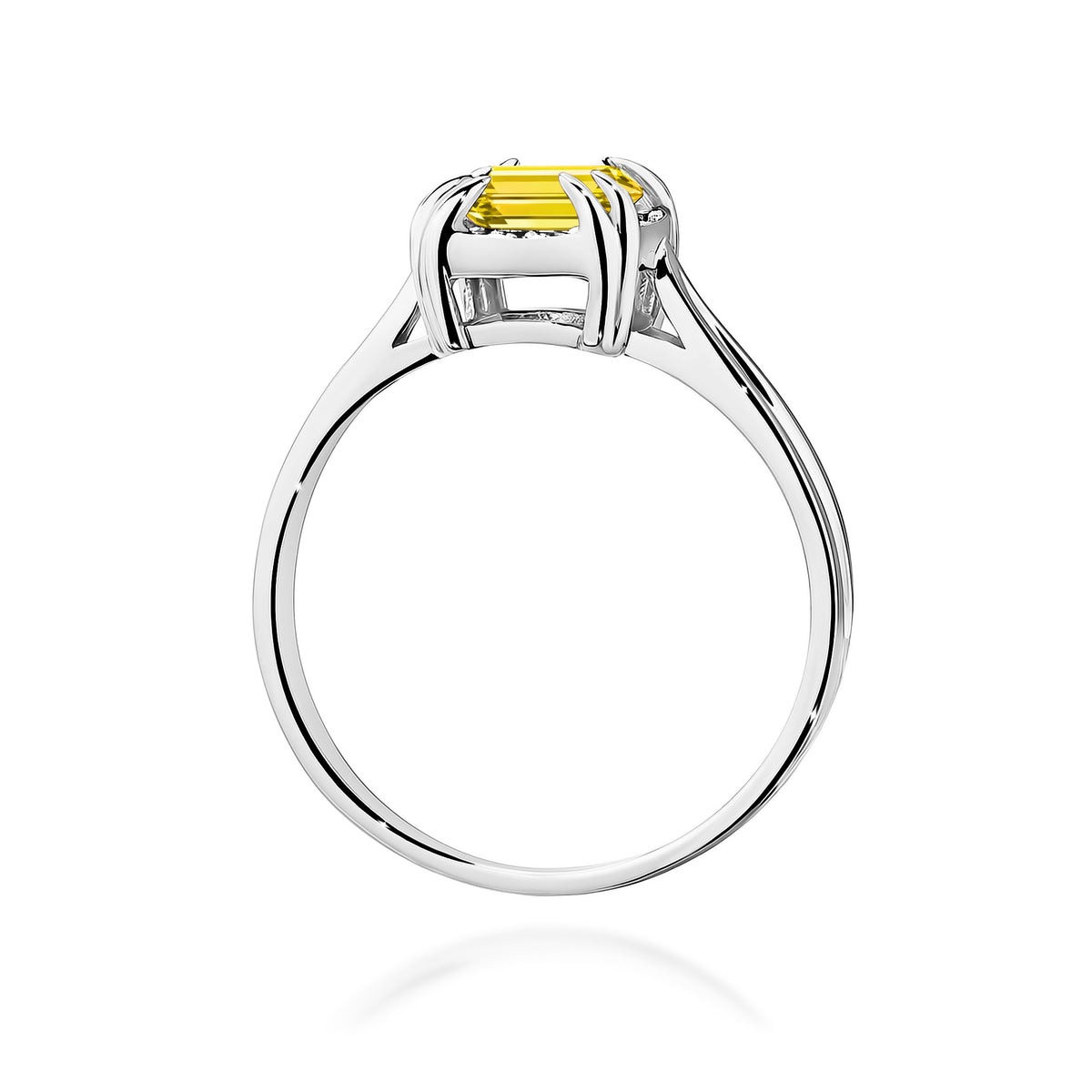 Inel Aur 9K cu Diamante Galben de Laborator 0.56 ct