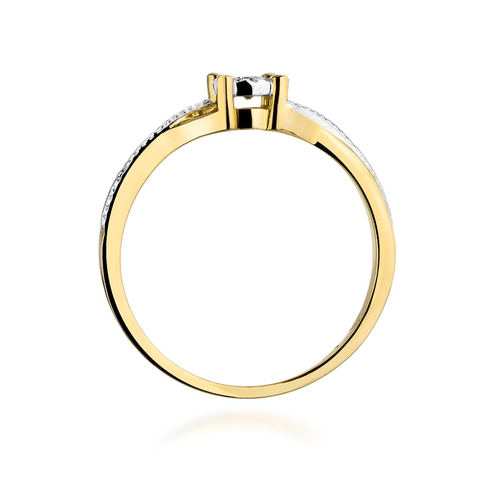 Inel Aur 9K cu Diamant Natural 0.08 ct