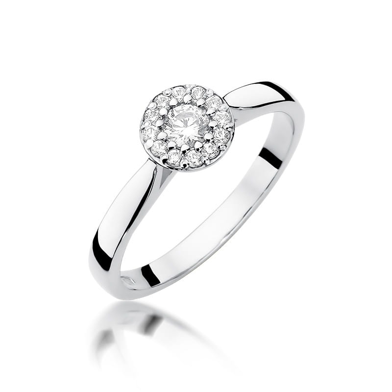 Inel Aur 9K cu Diamante Naturale 0.22 ct