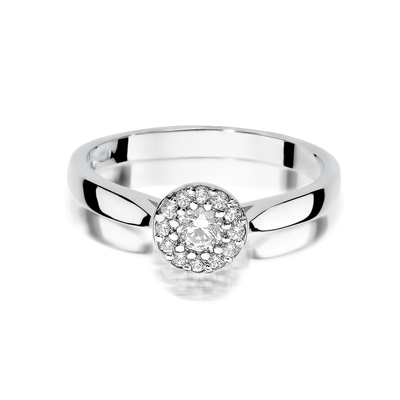 Inel Aur 9K cu Diamante Naturale 0.22 ct