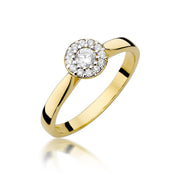 Inel Aur 9K cu Diamante Naturale 0.22 ct