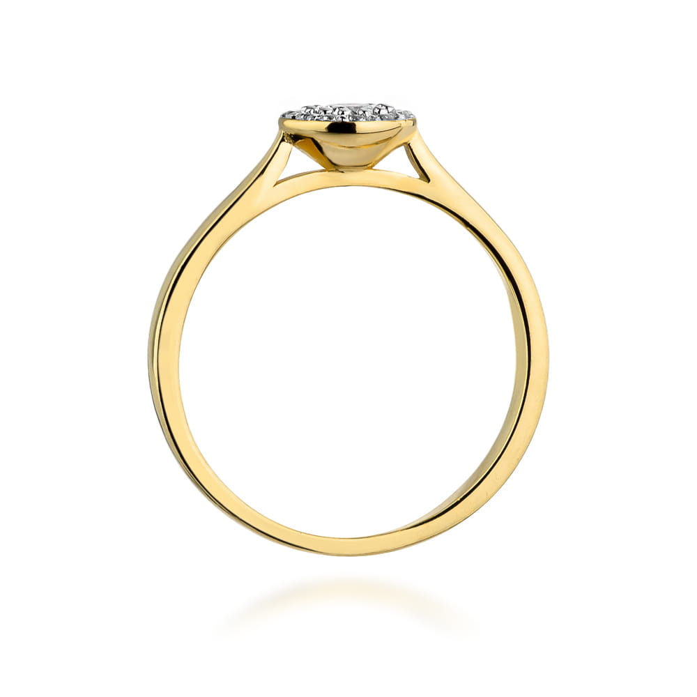 Inel Aur 9K cu Diamante Naturale 0.22 ct