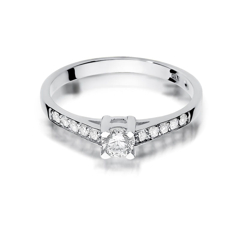 Inel Aur 9K cu Diamante Naturale 0.45 ct
