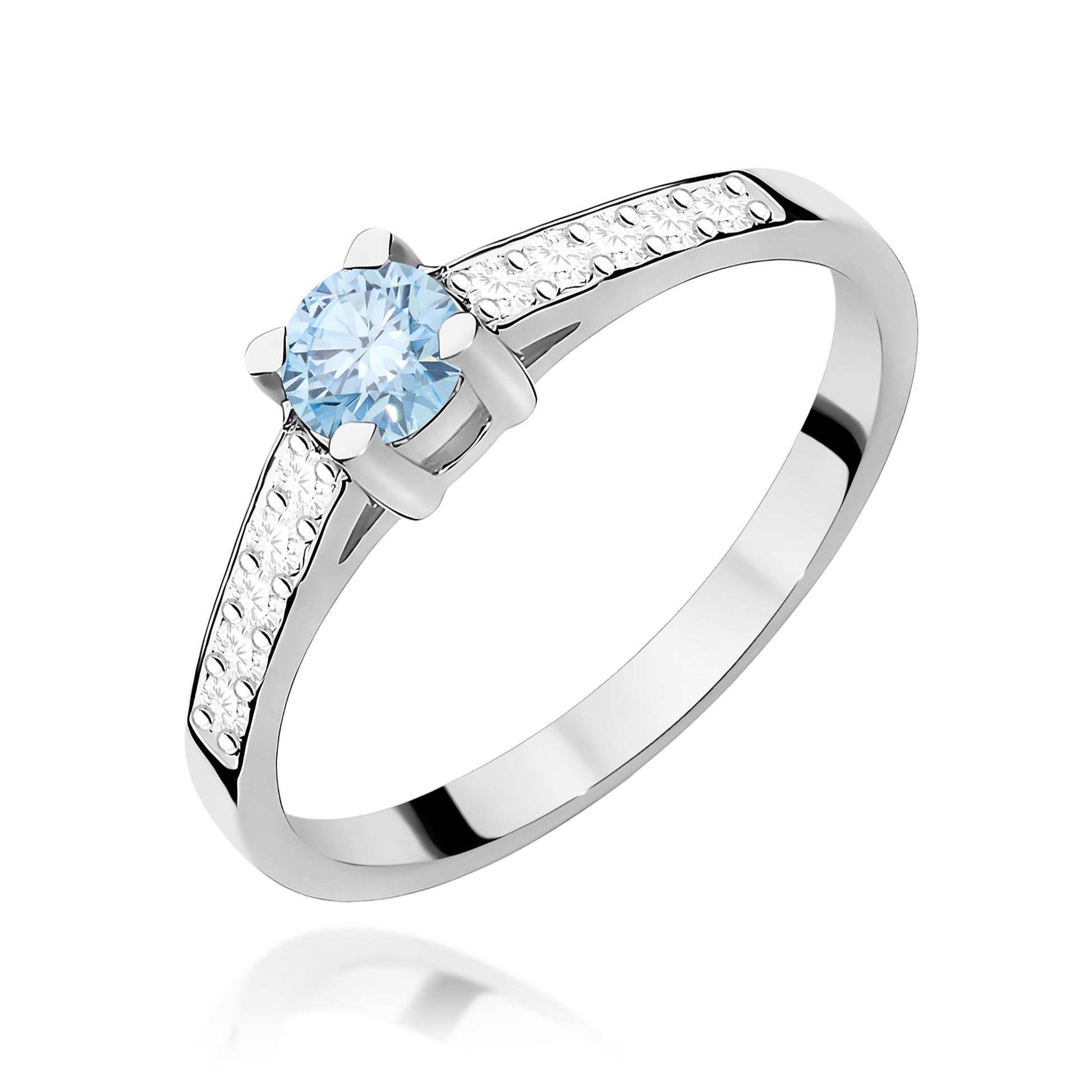 Inel Aur 9K cu Diamante de Laborator 0.45 ct
