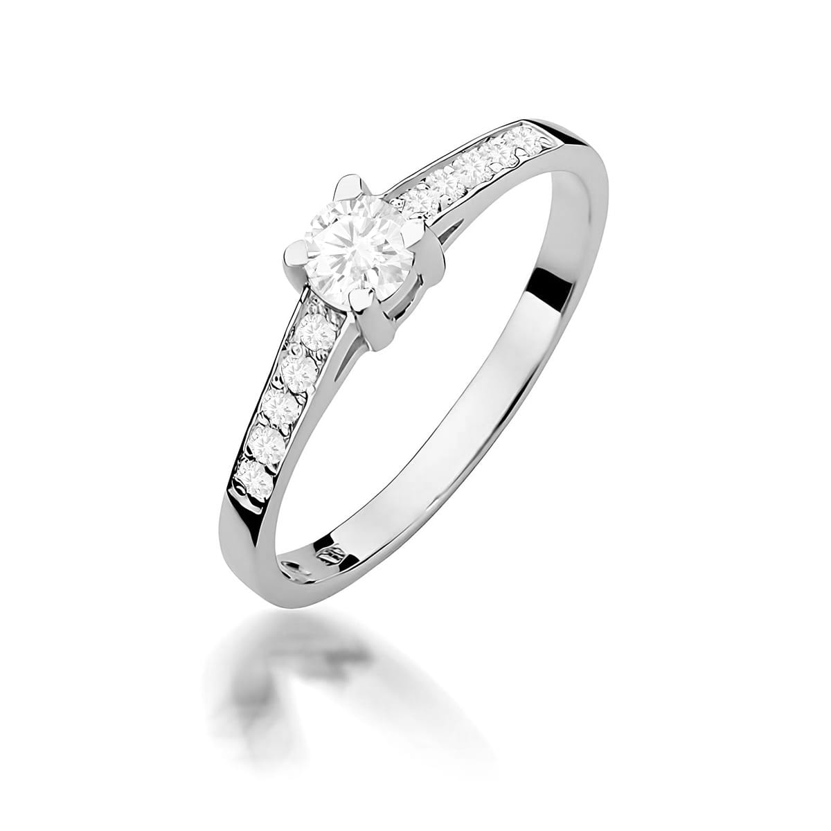 Inel Aur 9K cu Diamante de Laborator 0.45 ct