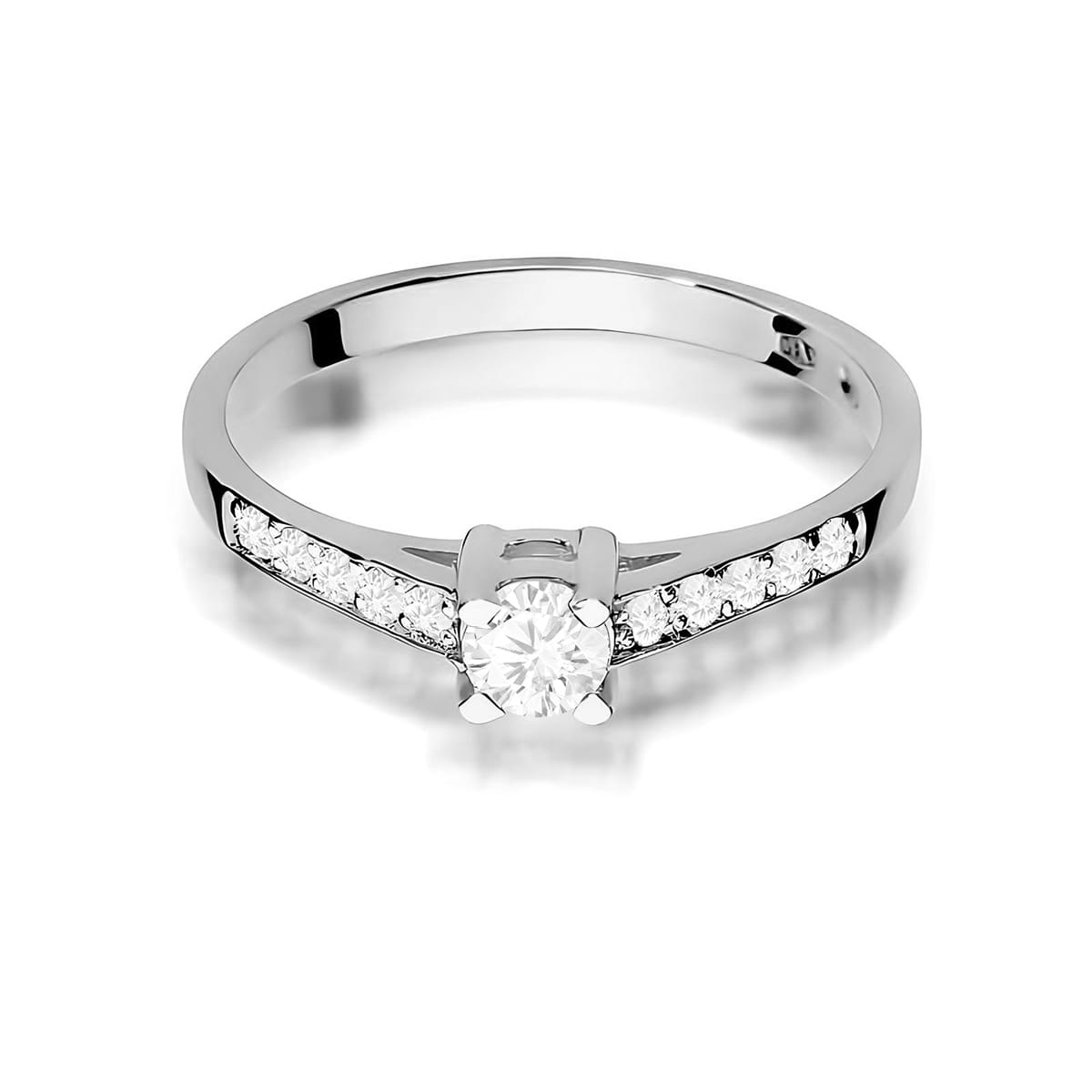 Inel Aur 9K cu Diamante de Laborator 0.45 ct