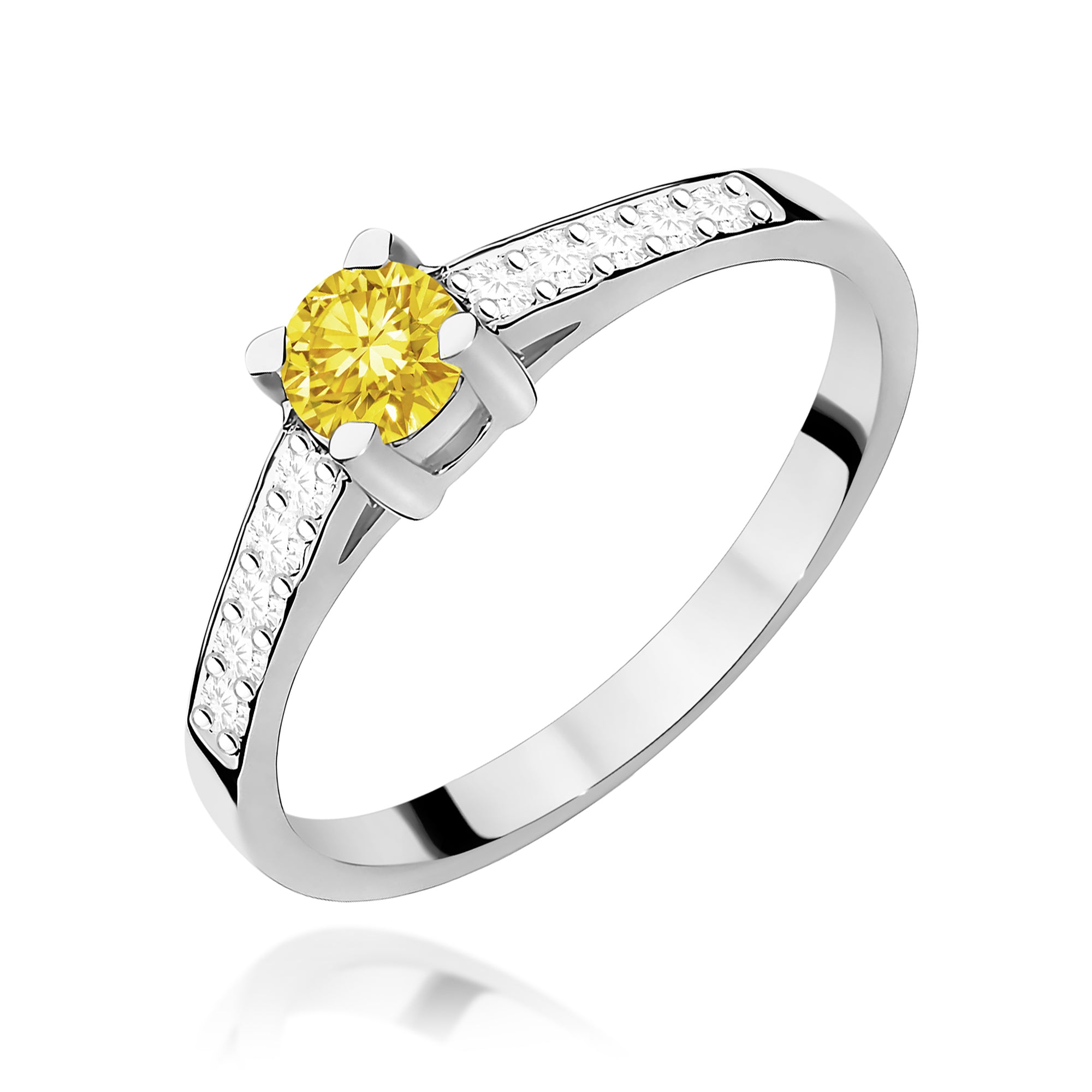 Inel Aur 9K cu Diamante de Laborator 0.45 ct