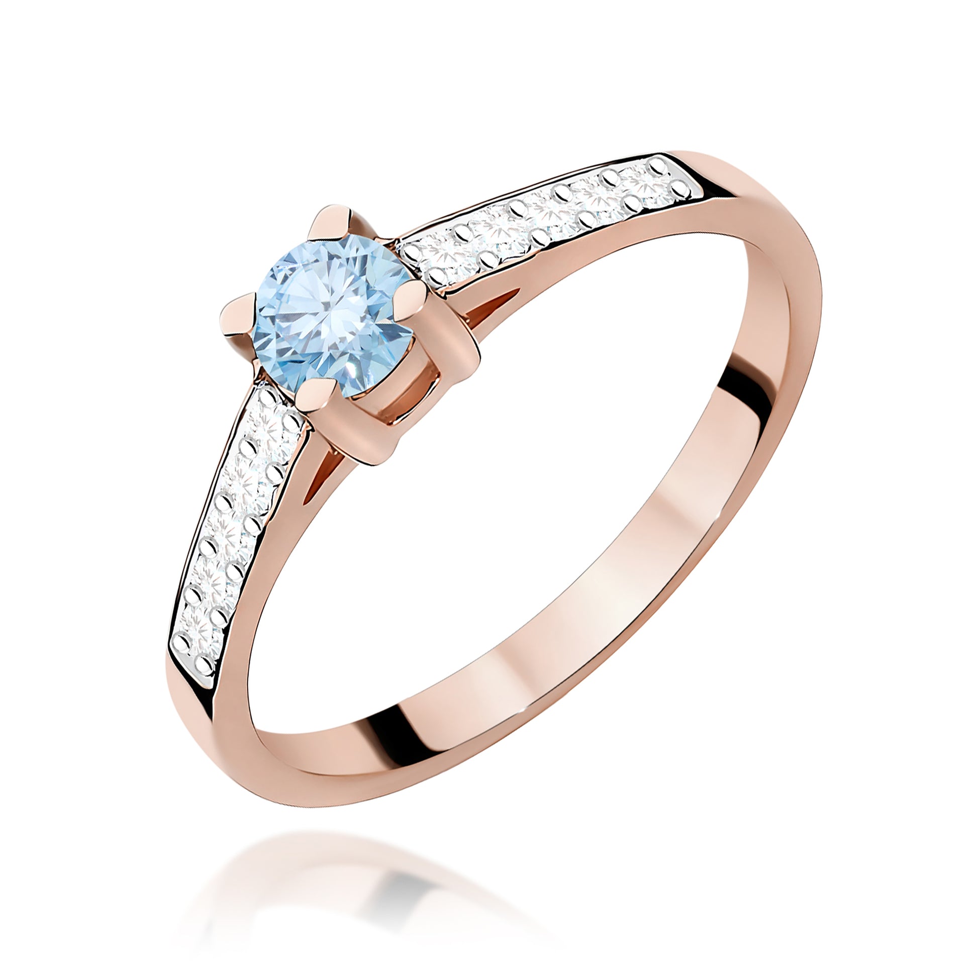 Inel Aur 14K cu Diamante de Laborator 0.45 ct