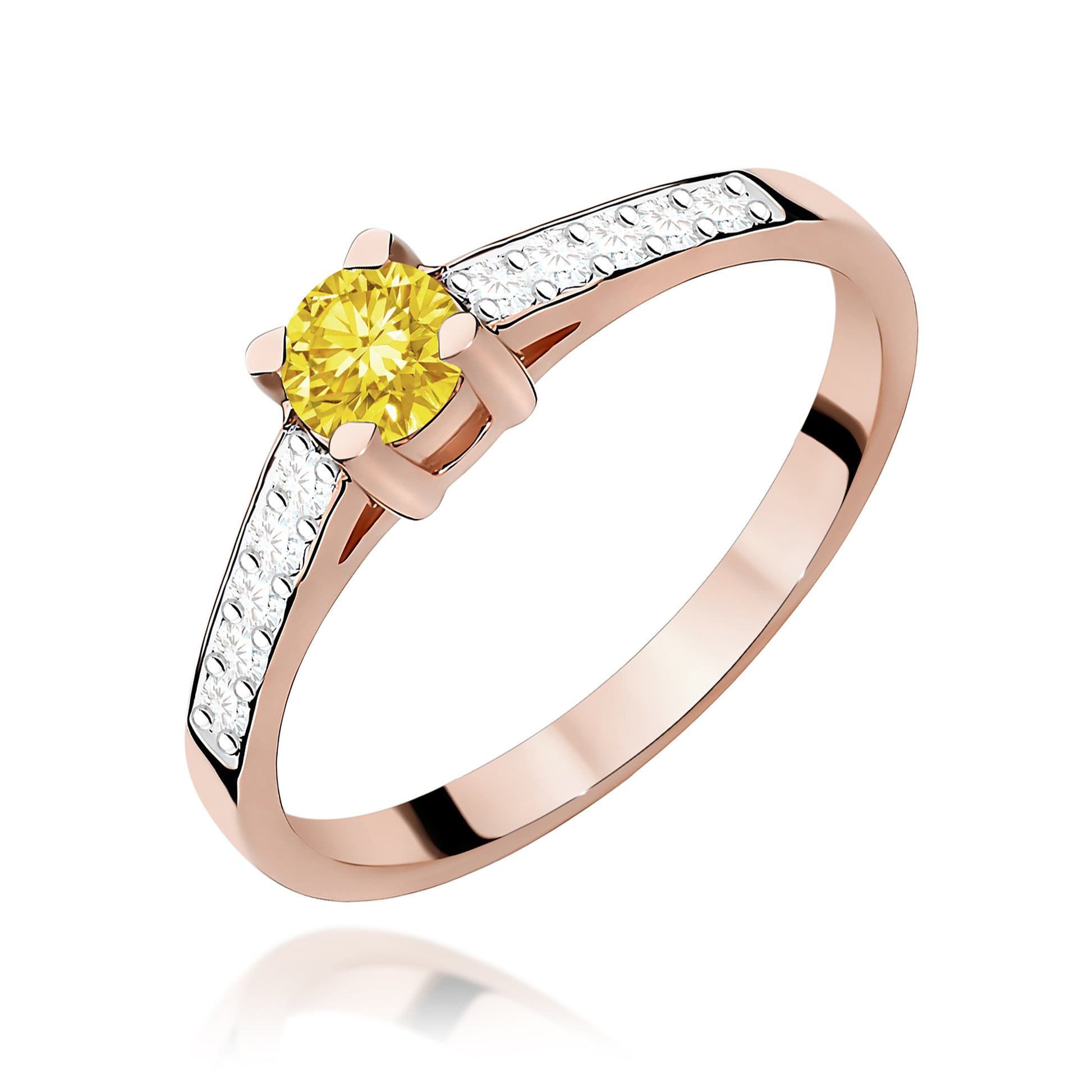 Inel Aur 14K cu Diamante de Laborator 0.45 ct