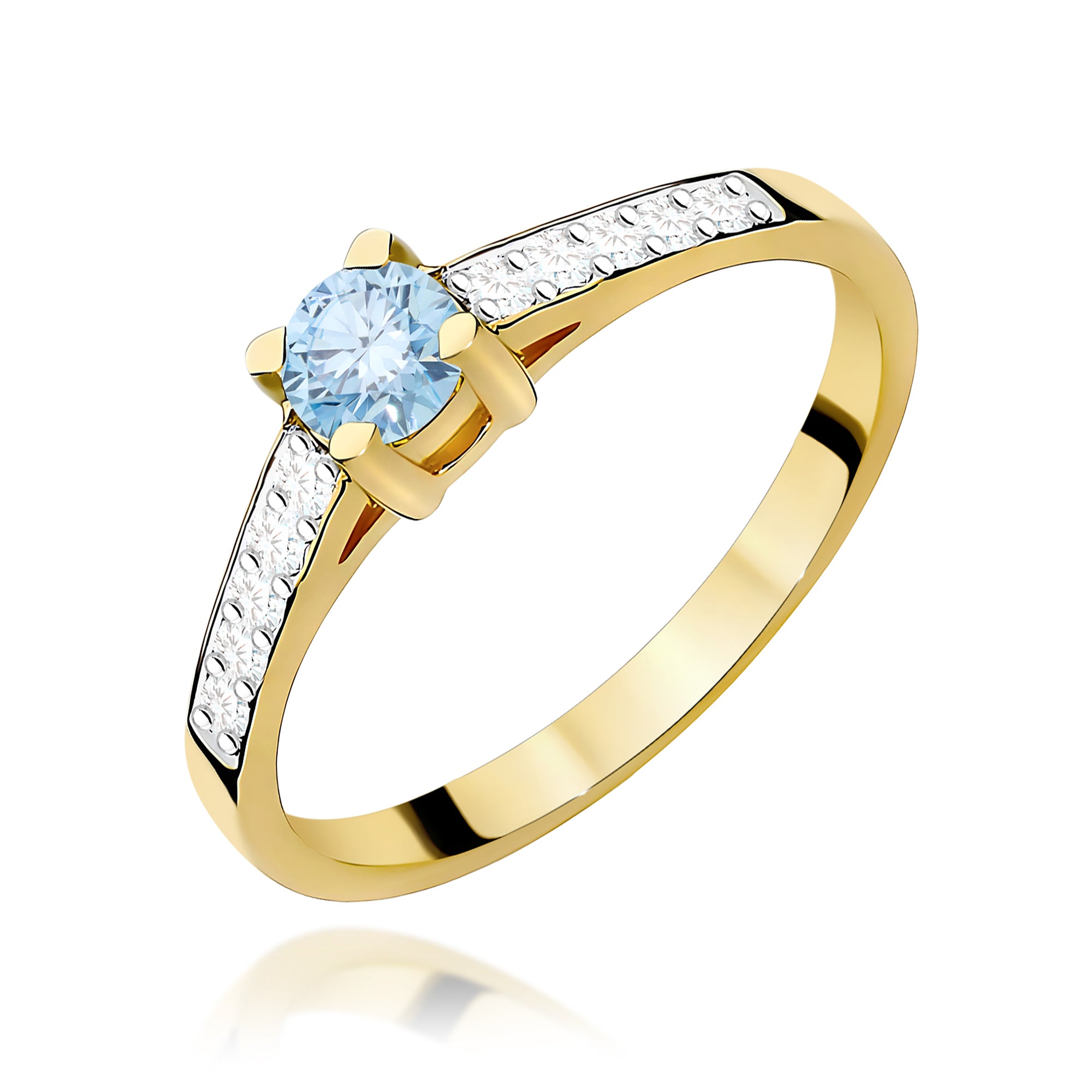 Inel Aur 14K cu Diamante de Laborator 0.45 ct