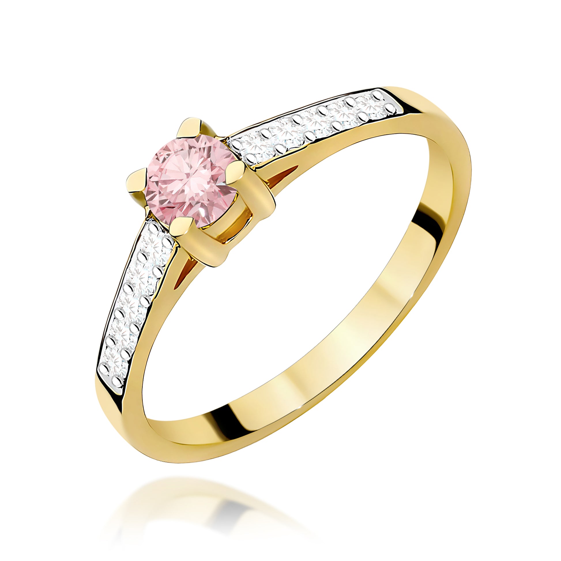 Inel Aur 14K cu Diamante de Laborator 0.45 ct