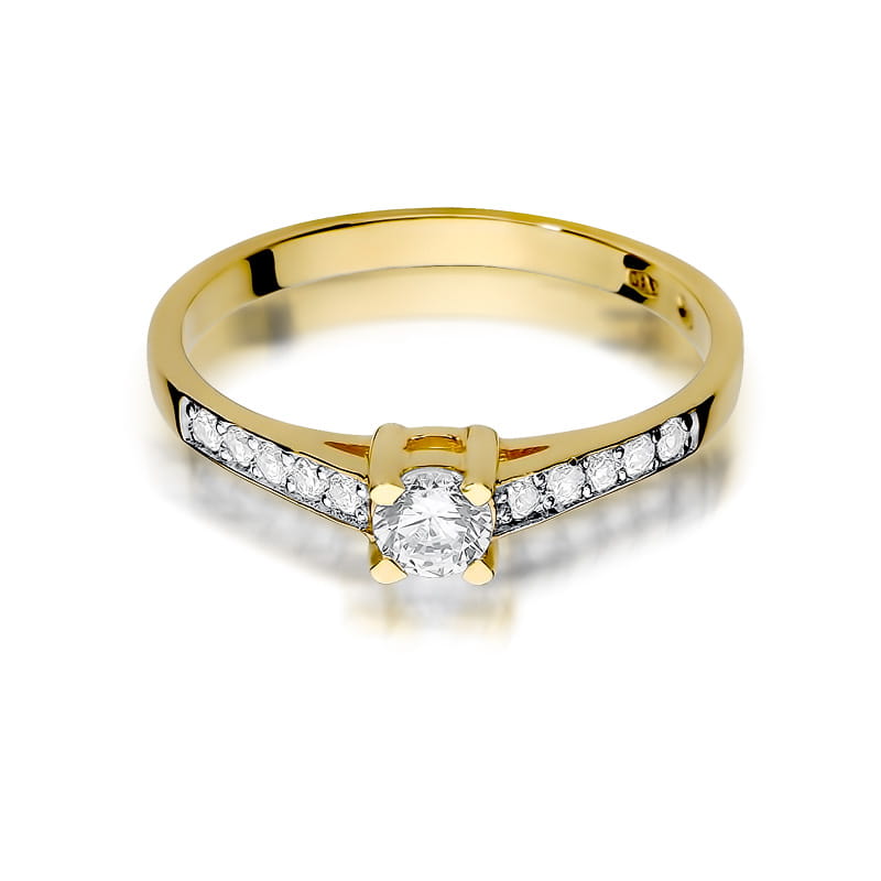 Inel Aur 9K cu Diamante Naturale 0.45 ct