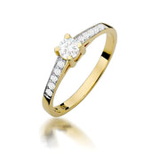 Inel Aur 9K cu Diamante de Laborator 0.45 ct