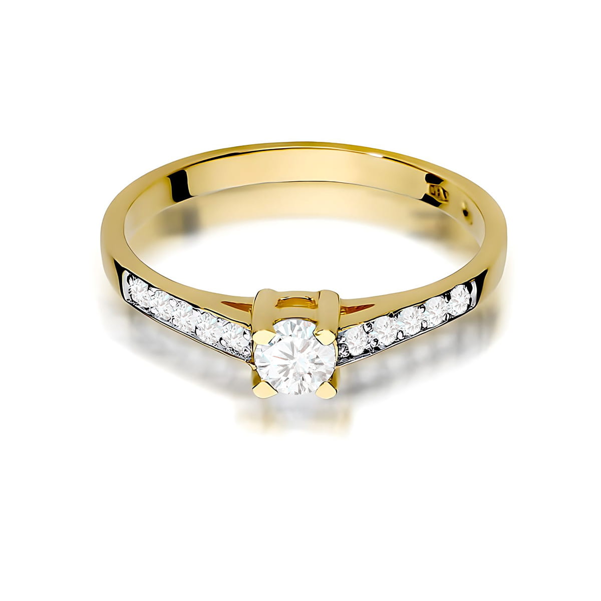 Inel Aur 9K cu Diamante de Laborator 0.45 ct