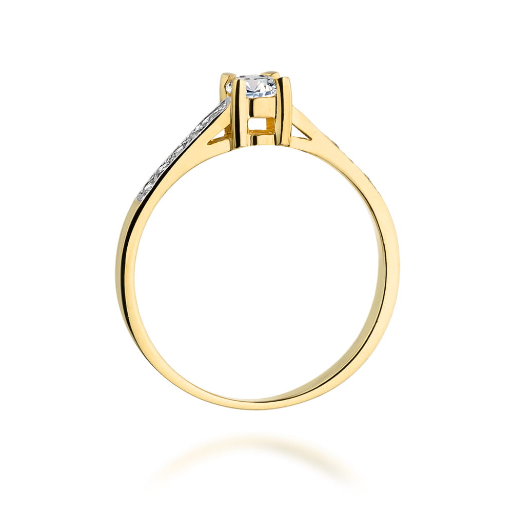 Inel Aur 9K cu Diamante de Laborator 0.45 ct