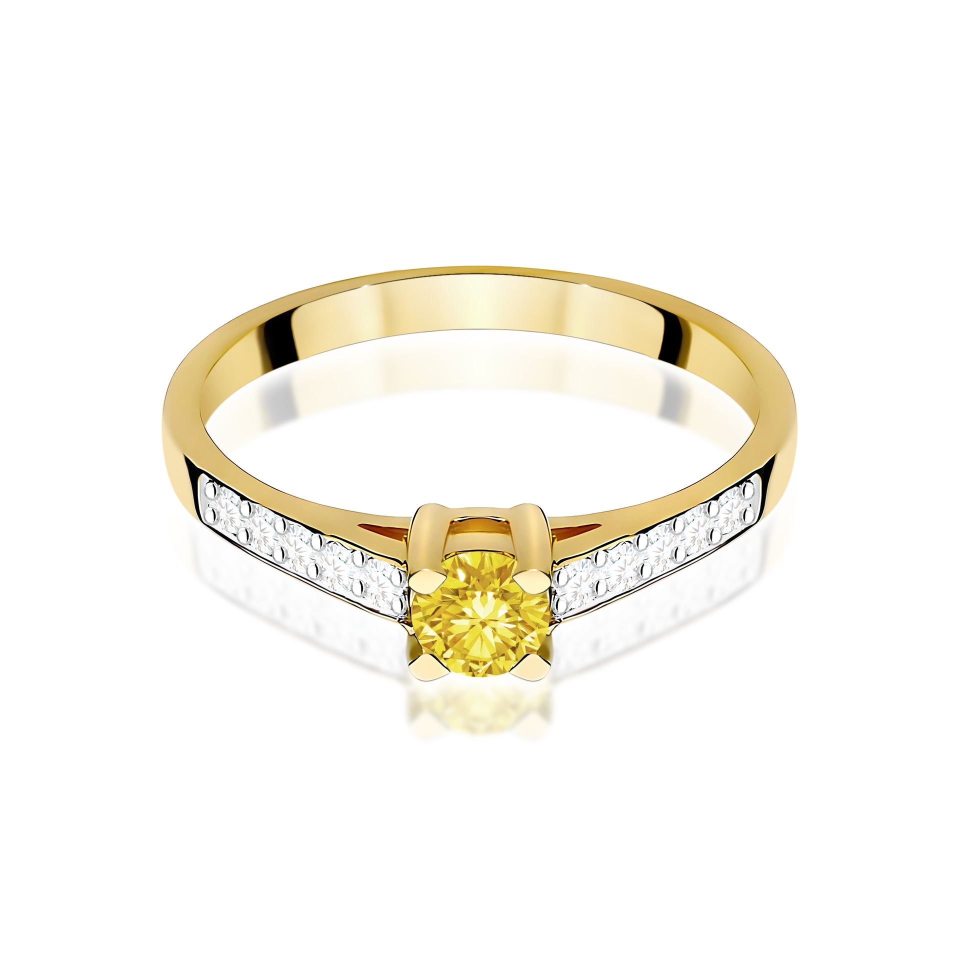 Inel Aur 9K cu Diamante de Laborator 0.45 ct
