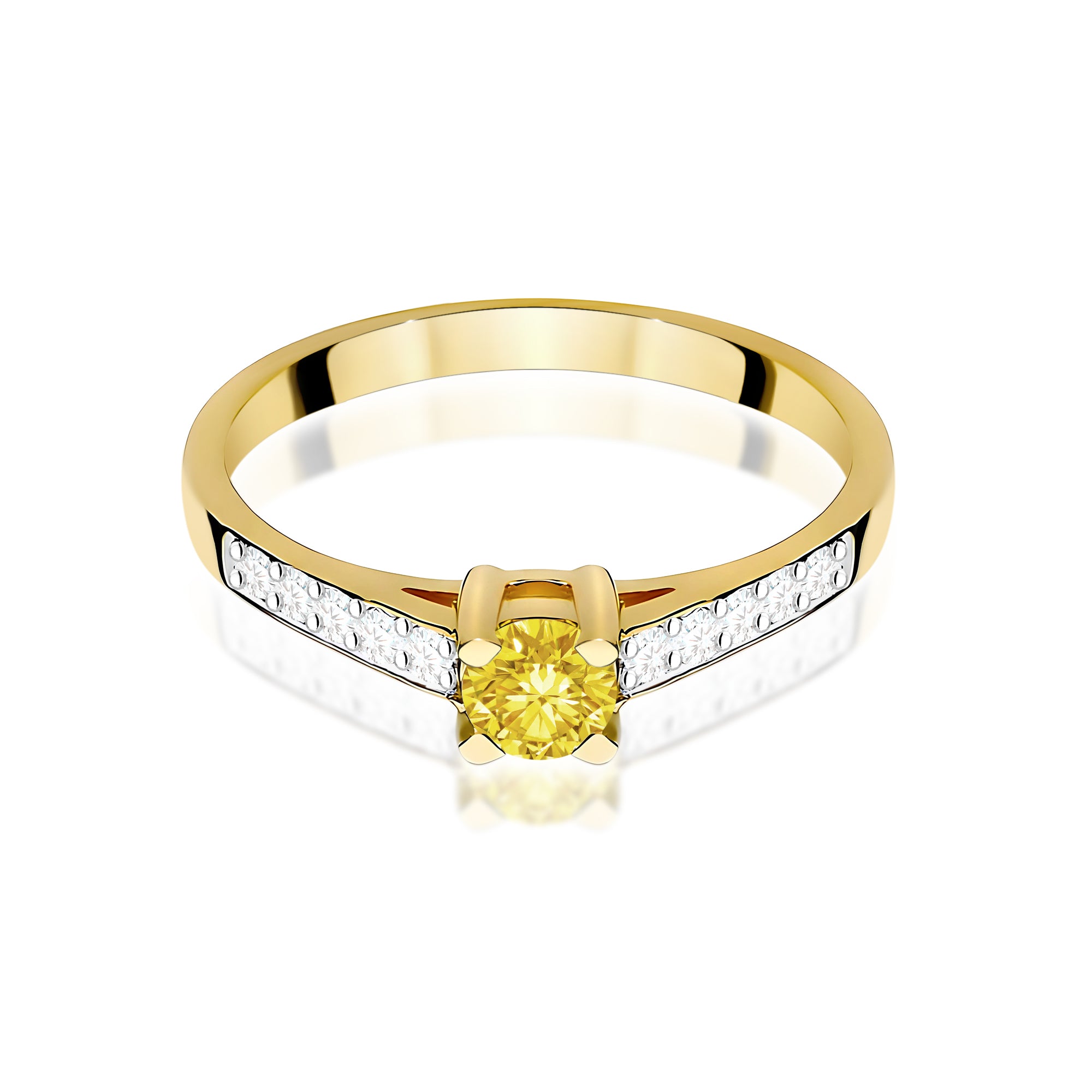 Inel Aur 9K cu Diamante de Laborator 0.45 ct