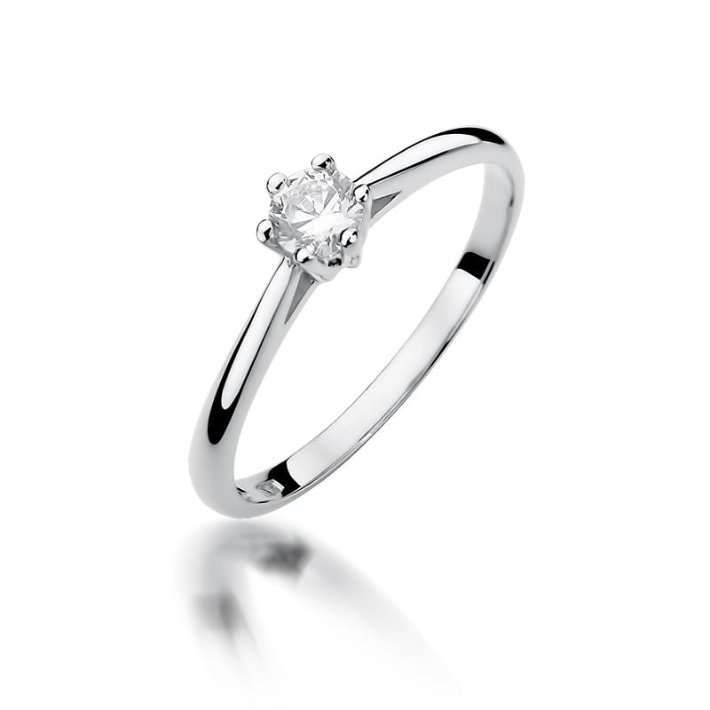 Inel Aur 9K cu Diamant Natural 0.15 ct