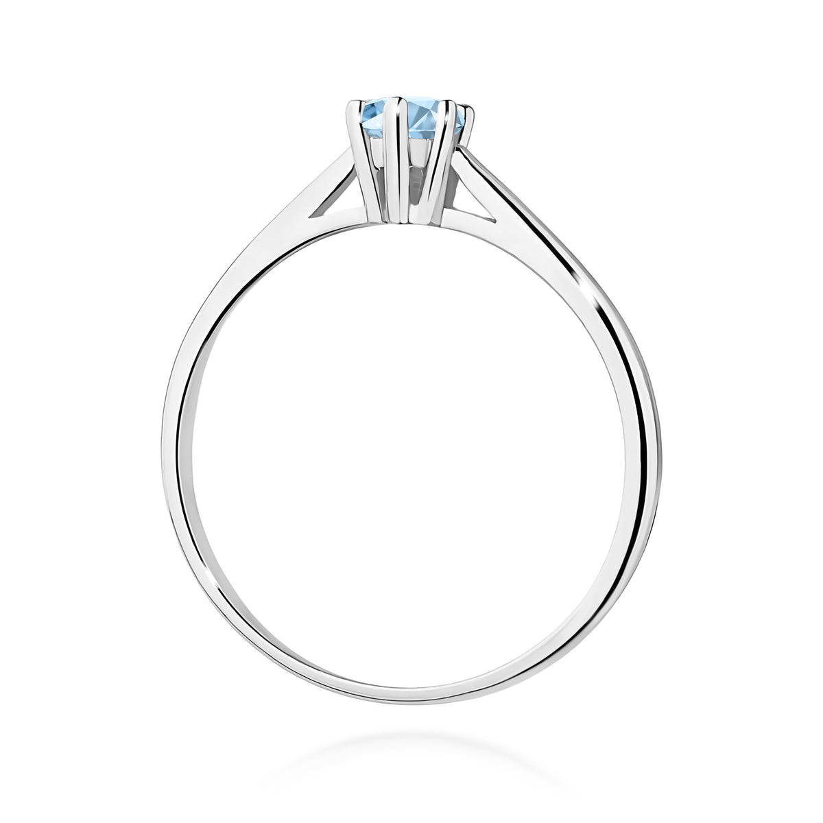 Inel Aur 9K cu Diamant Albastru de Laborator 0.15 ct