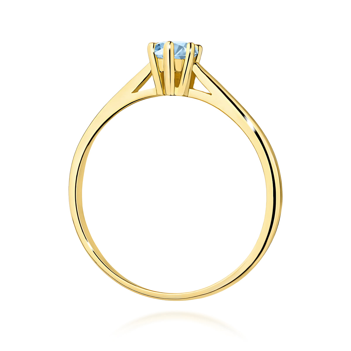Inel Aur 14K cu Diamant Roz de Laborator 0.15 ct