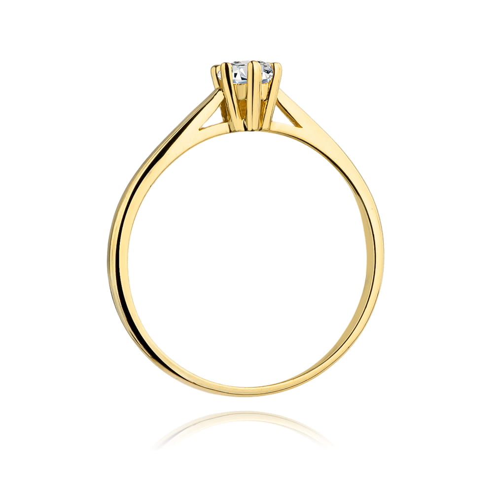 Inel Aur 9K cu Diamant Natural 0.15 ct