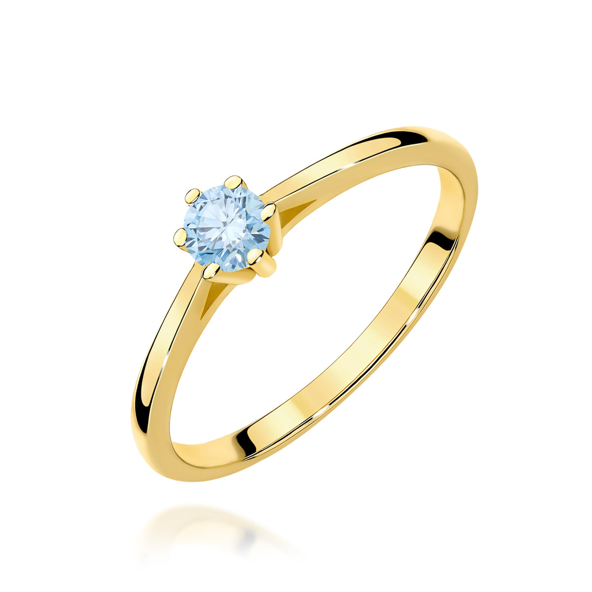 Inel Aur 9K cu Diamant Roz de Laborator 0.15 ct