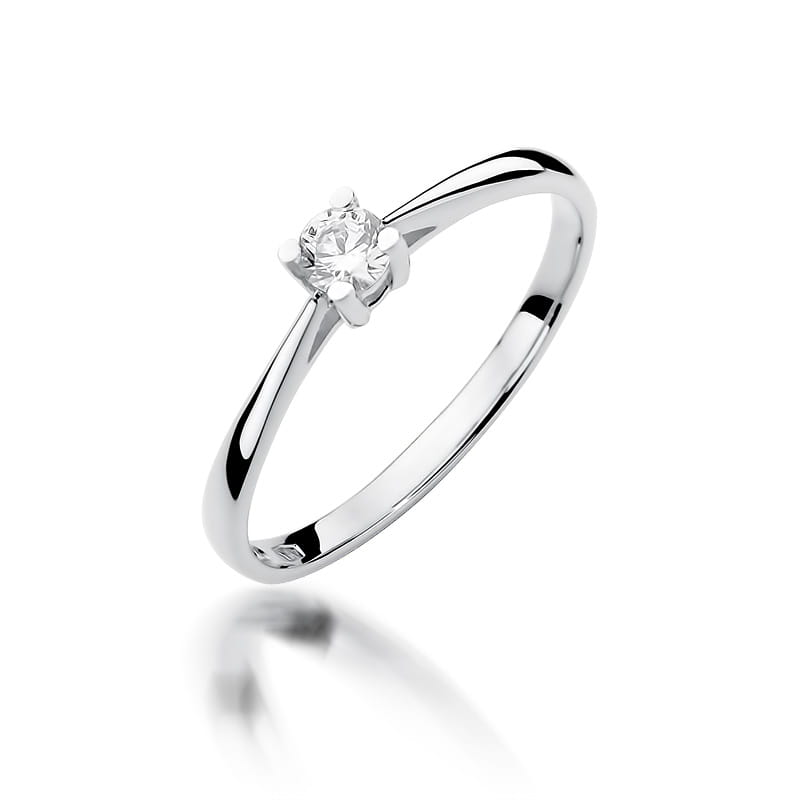 Inel Aur 9K cu Diamant Natural 0.15 ct