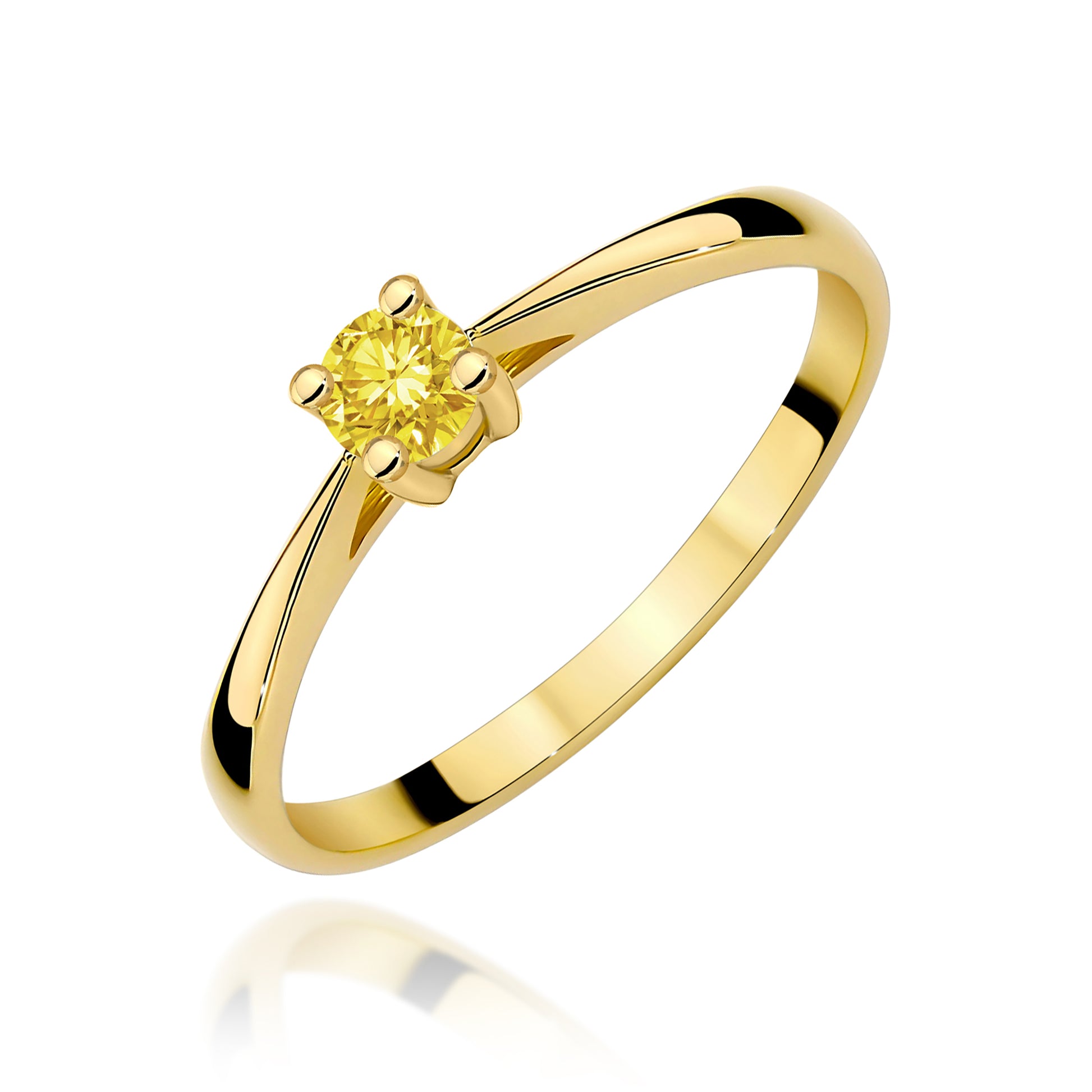 Inel Aur 9K cu Diamant de Laborator 0.15 ct