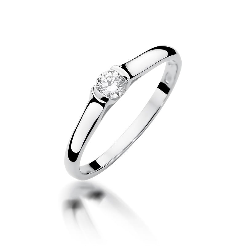 Inel Aur 9K cu Diamant Natural 0.15 ct