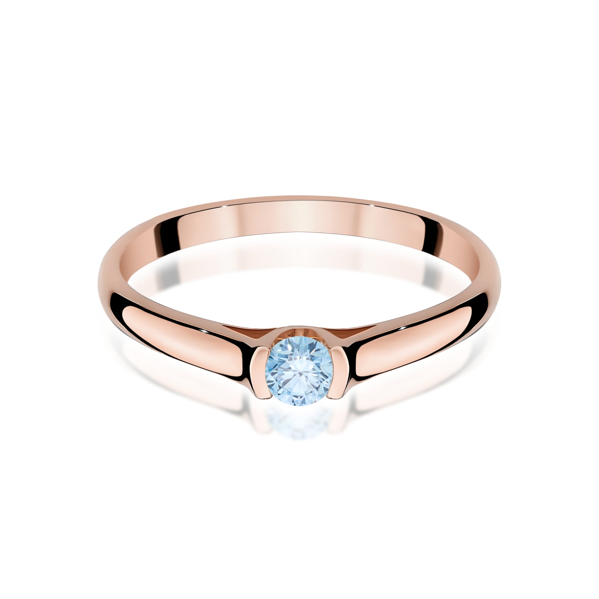 Inel Aur 14K cu Diamant de Laborator 0.15 ct