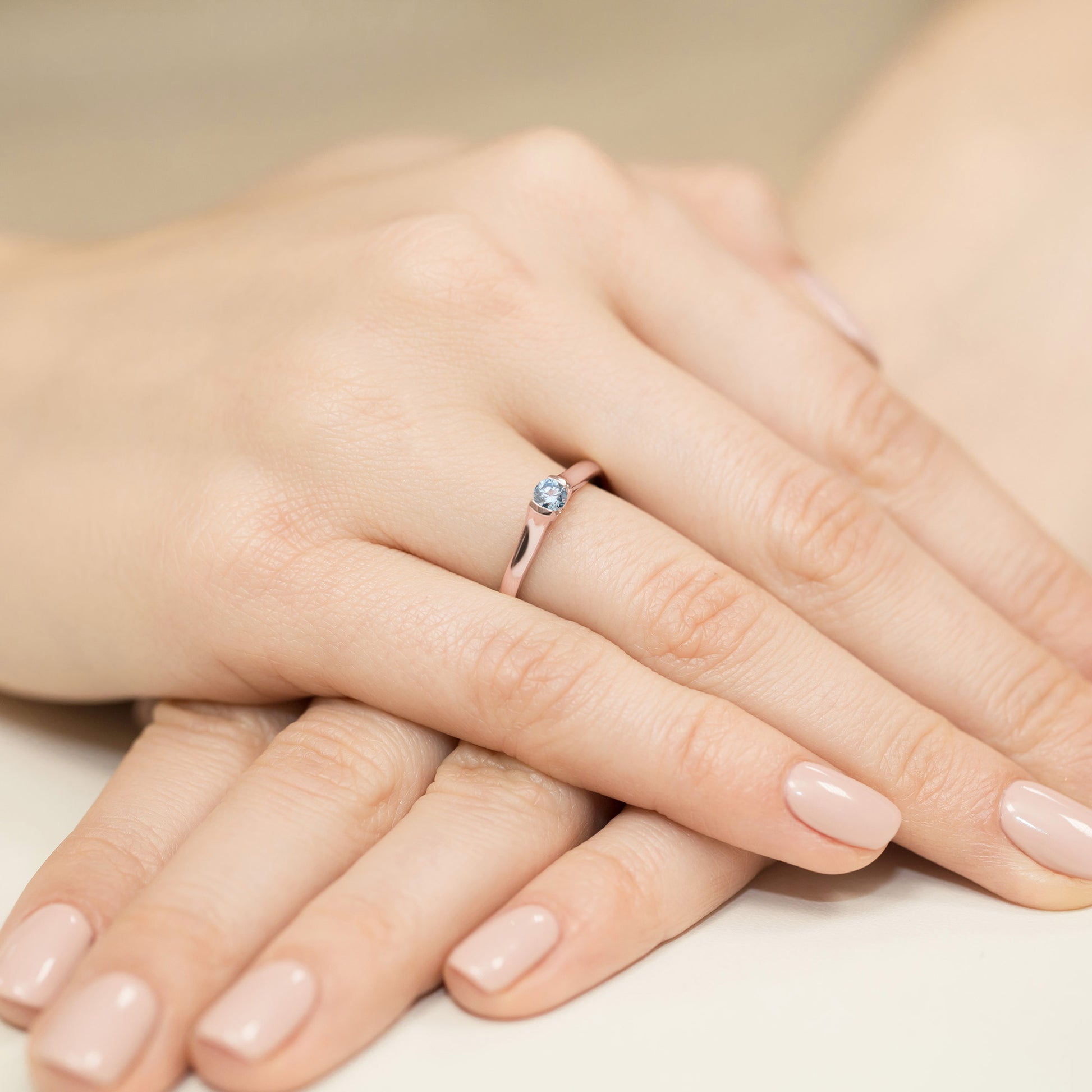 Inel Aur 14K cu Diamant de Laborator 0.15 ct
