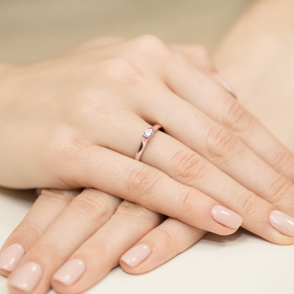 Inel Aur 14K W0369 Diamant Lab Grown 0.15ct