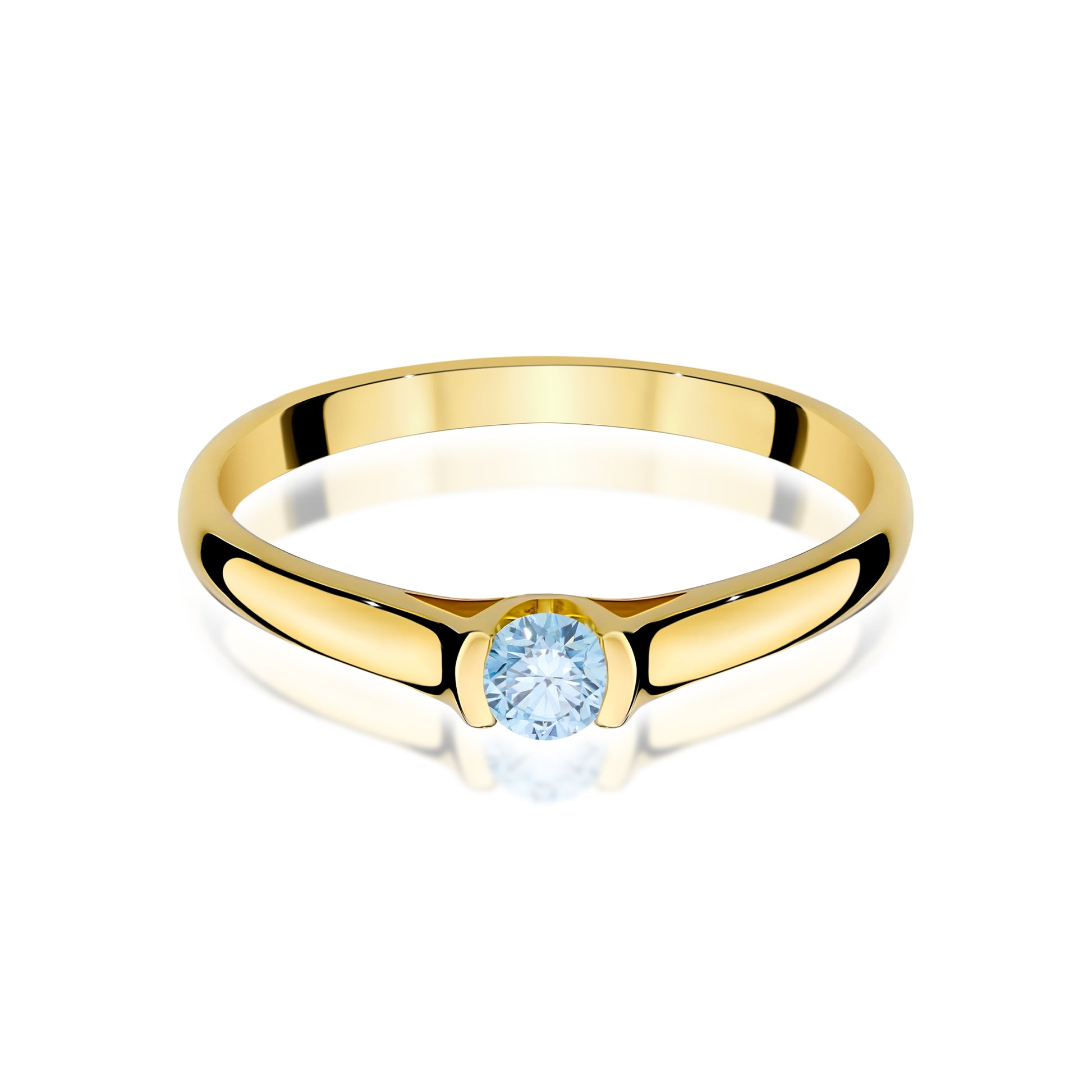 Inel Aur 14K cu Diamant de Laborator 0.15 ct
