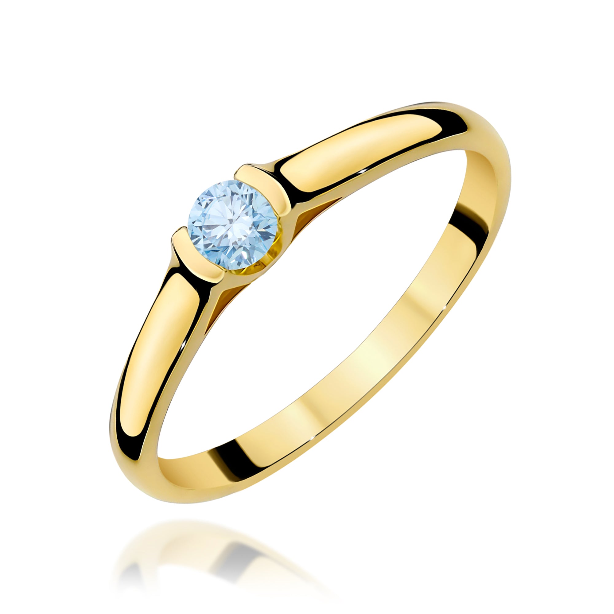 Inel Aur 9K cu Diamant de Laborator 0.15 ct
