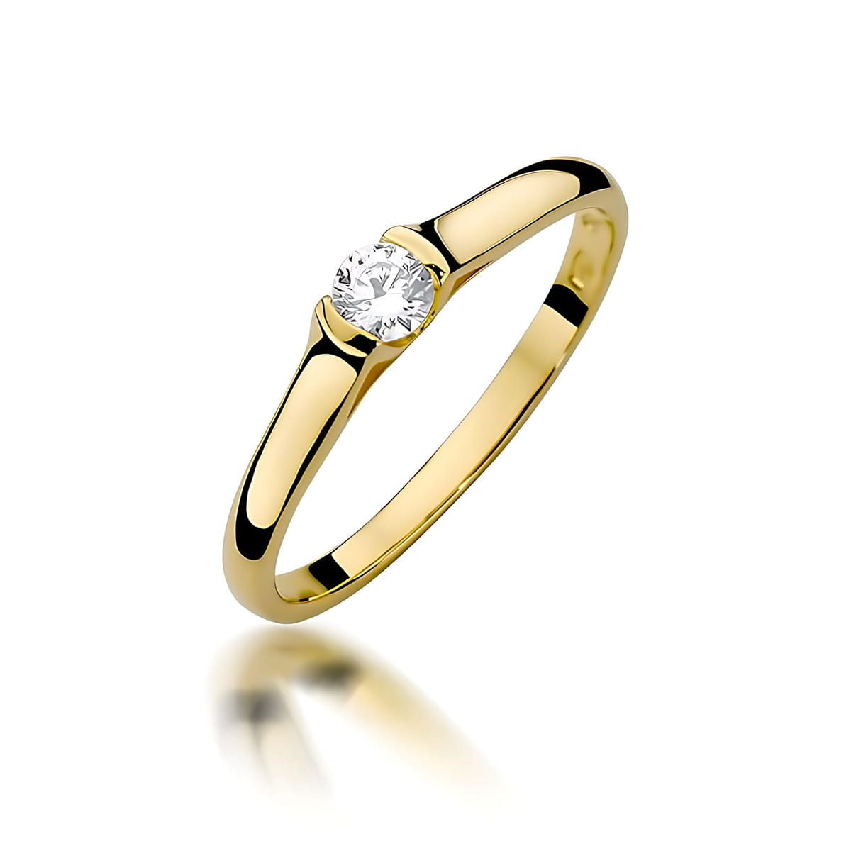 Inel Aur 9K cu Diamant de Laborator 0.15 ct
