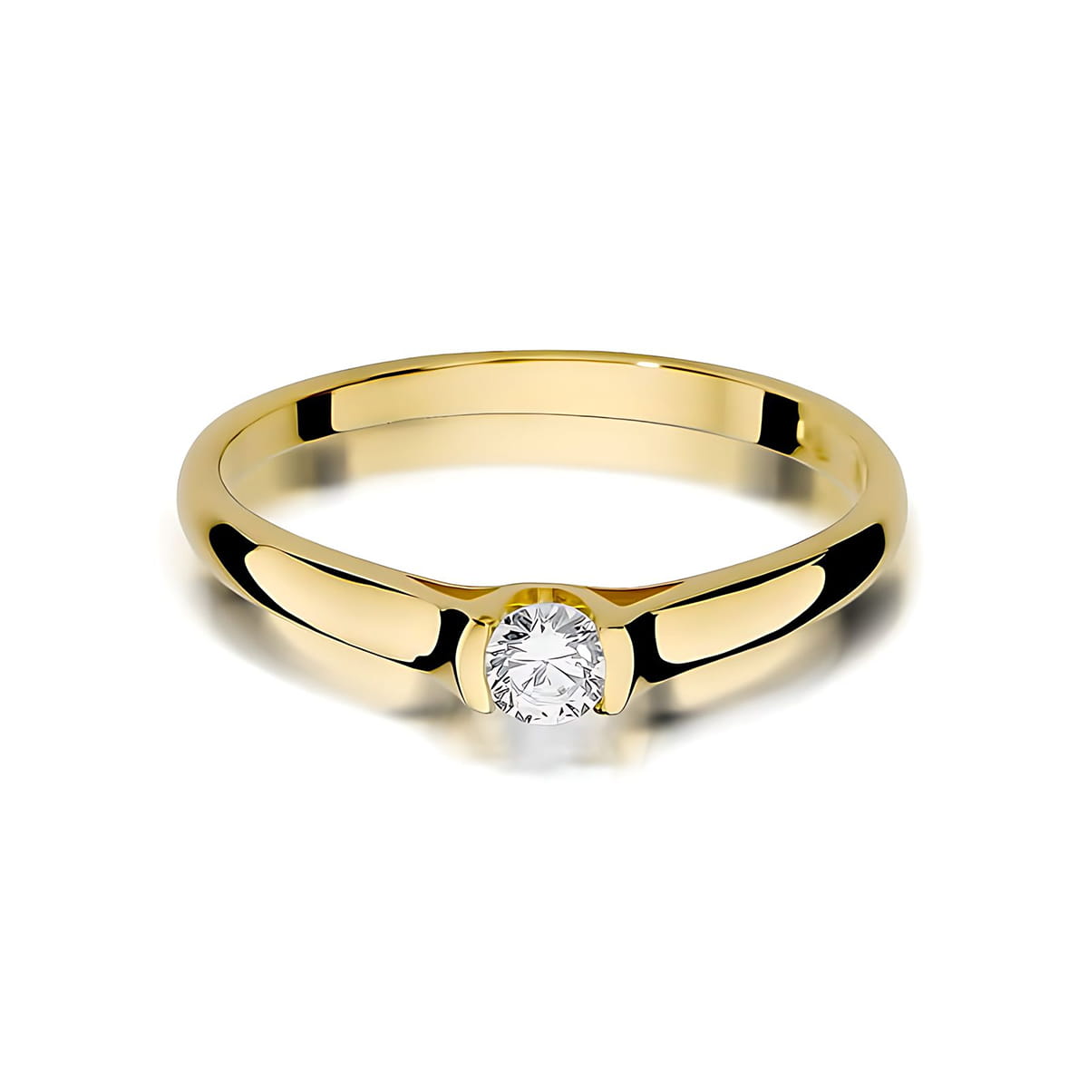 Inel Aur 9K cu Diamant de Laborator 0.15 ct