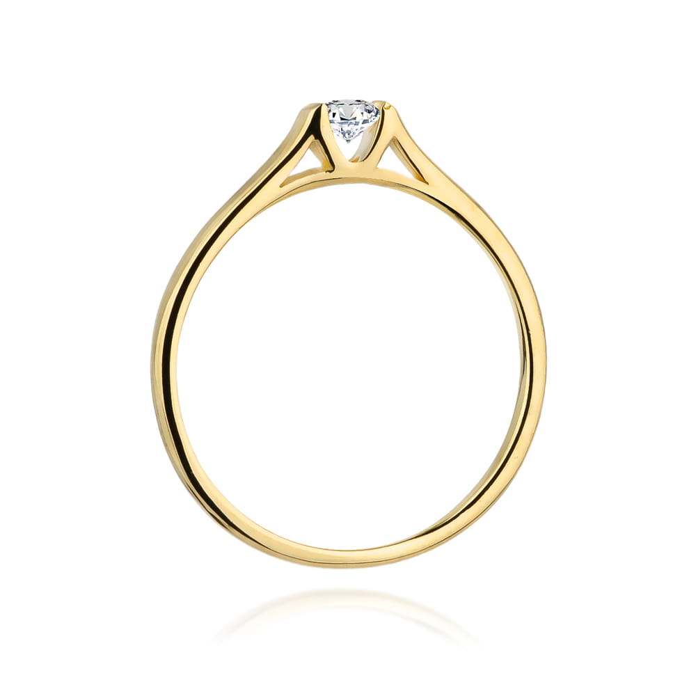 Inel Aur 9K cu Diamant de Laborator 0.15 ct