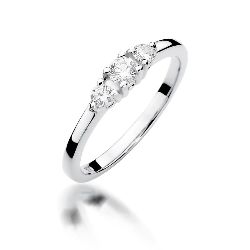 Inel Aur 9K cu Diamante Naturale 0.33 ct