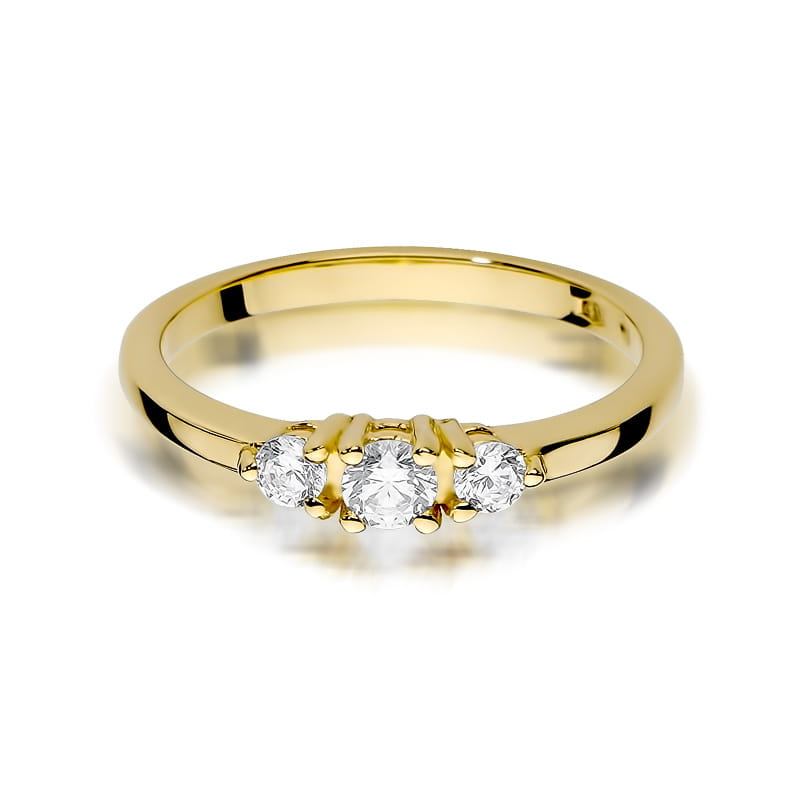 Inel Aur 9K cu Diamante Naturale 0.33 ct