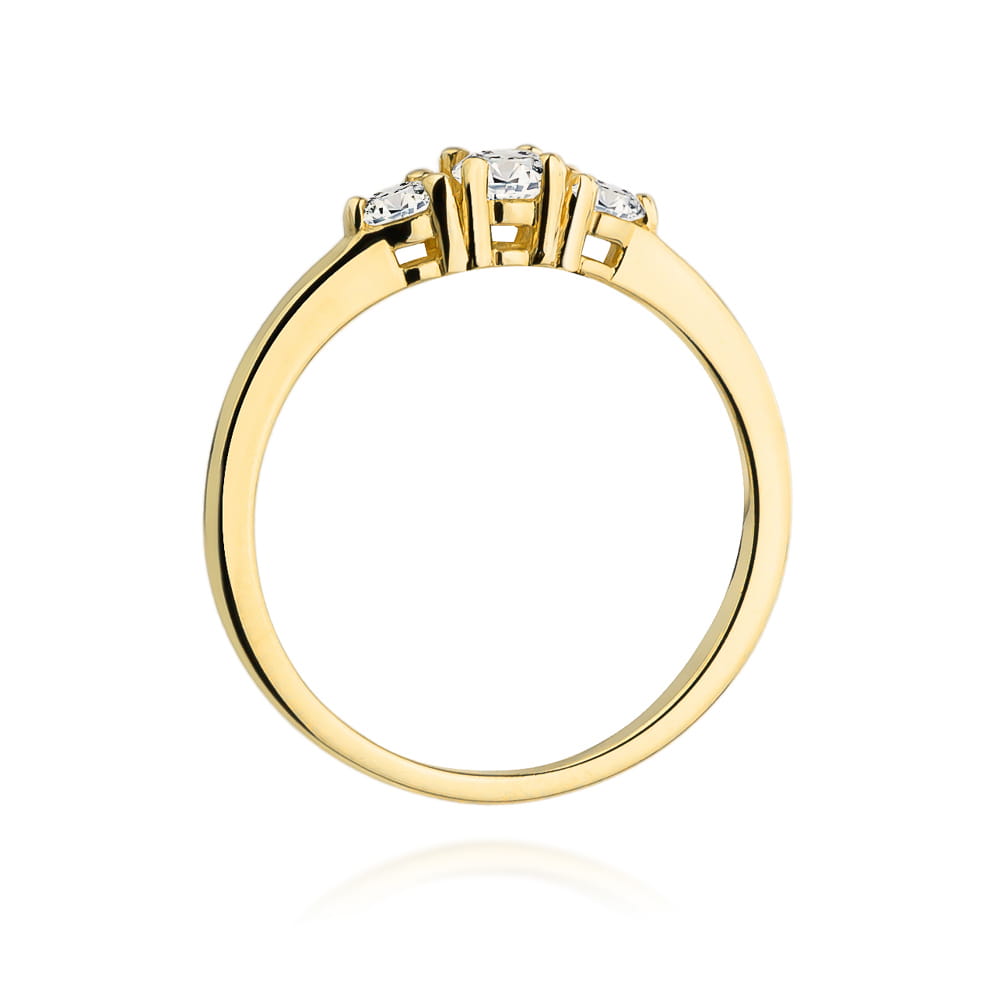 Inel Aur 9K cu Diamante Naturale 0.33 ct