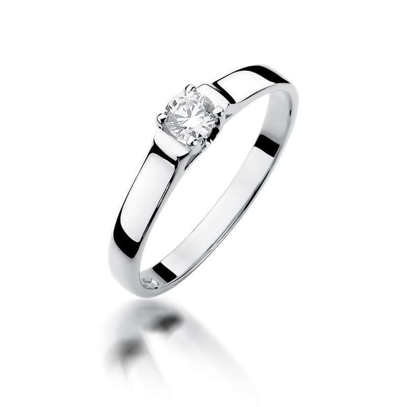 Inel Aur 9K cu Diamant Natural 0.18 ct