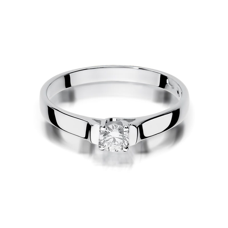 Inel Aur 9K cu Diamant Natural 0.18 ct
