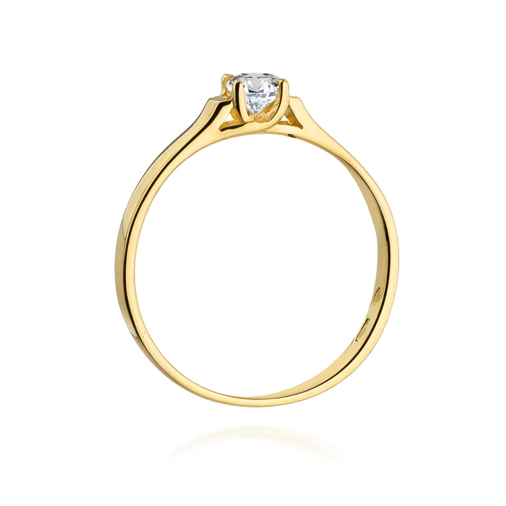 Inel Aur 9K cu Diamant Natural 0.18 ct