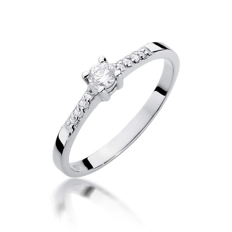 Inel Aur 9K cu Diamante Naturale 0.22 ct