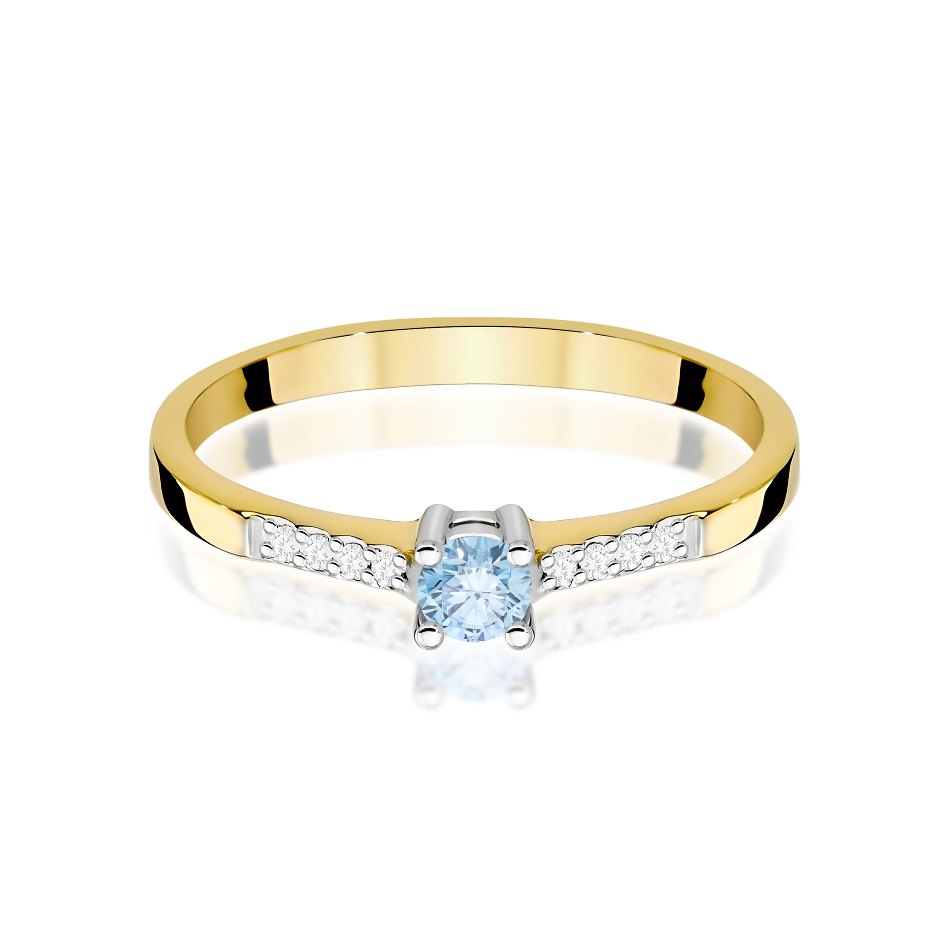 Inel Aur 14K cu Diamante de Laborator 0.22 ct
