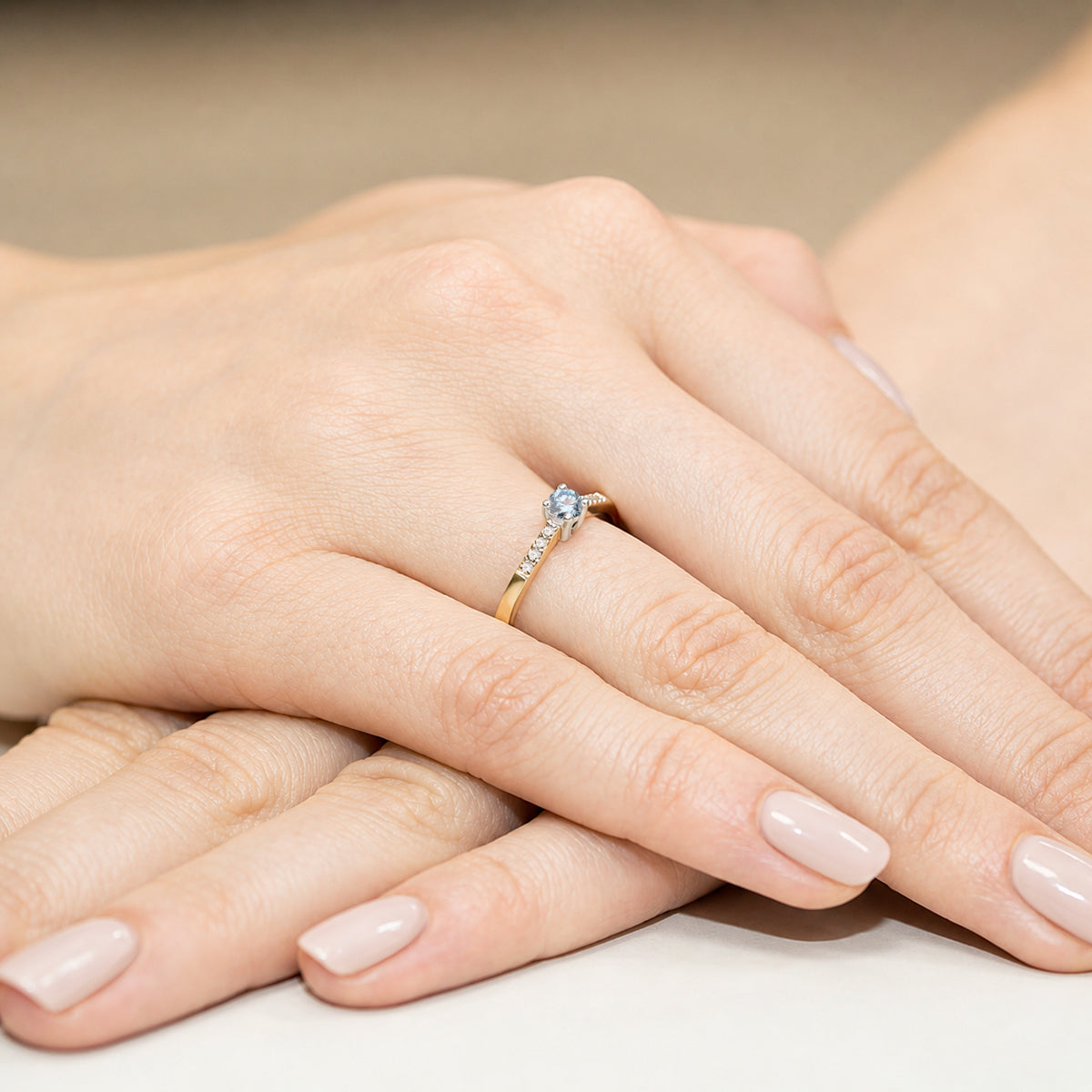 Inel Aur 14K cu Diamante de Laborator 0.22 ct