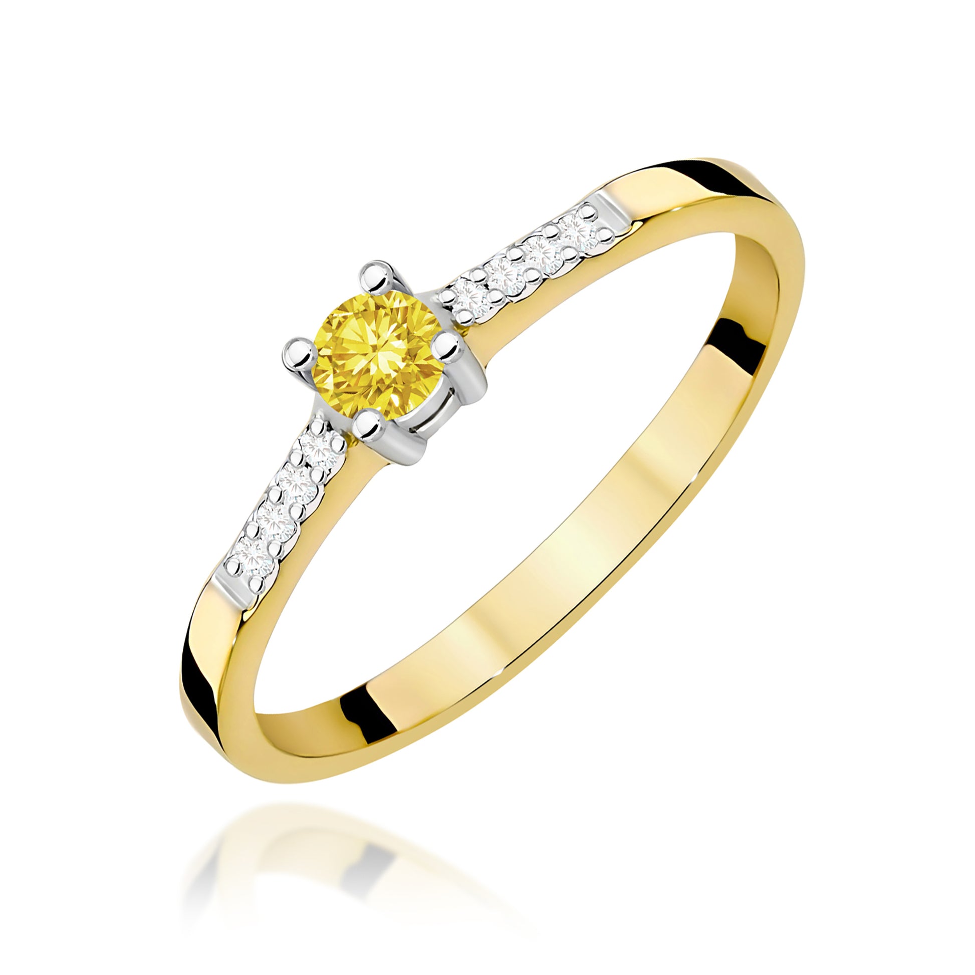 Inel Aur 14K cu Diamante de Laborator 0.22 ct